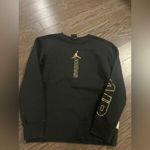 Jordan Black Sweatshirt with Gold Logo